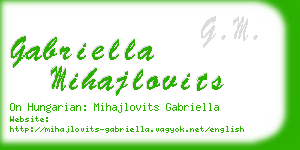 gabriella mihajlovits business card